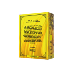 Rückseite gelbe Kartenhüllen Verpackung, blickdichte Standard Size Sleeves 100 Stück für Sammelkartenspiele wie Magic the Gathering und Pokémon