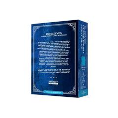 Rückseite hell blaue light blue Kartenhüllen Verpackung, blickdichte Standard Size Sleeves 100 Stück für Sammelkartenspiele wie Magic the Gathering und Pokémon