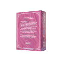 Rückseite pinke Kartenhüllen Verpackung, blickdichte Standard Size Sleeves 100 Stück für Sammelkartenspiele wie Magic the Gathering und Pokémon