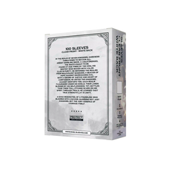 Rückseite weisse Kartenhüllen Verpackung, blickdichte Standard Size Sleeves 100 Stück für Sammelkartenspiele wie Magic the Gathering und Pokémon