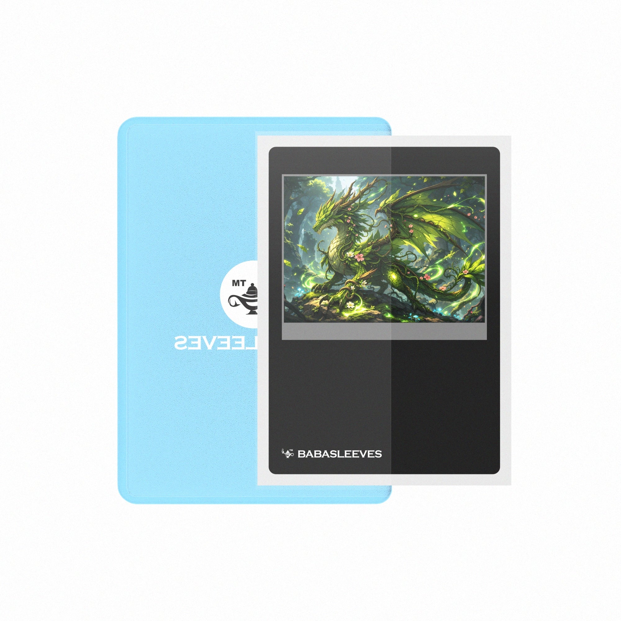 Sammelkarte halbseitig im blauen Play Loader – Side-Loading Hard Case 69×96 mm für spielbare Leader Karten