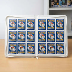Sammelkarten Binder Groß Weiß – Premium Sammelmappe für 360 Karten | Komplett Weißes Design für pokémon, yu-gi-oh!, Magic, One Piece offen alle seiten innen weiss offen
