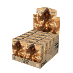Display mit 10 Packungen Sand Beige Kartenhüllen Standard Size, Großpackung Sammelkarten Sleeves 66x91mm für TCG Händler und Sammler