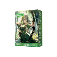 Seitenansicht Grüne Kartenhüllen Verpackung 100er Pack, Standard Size Deck Sleeves 66x91mm für Pokémon TCG, One Piece, Flesh and Blood
