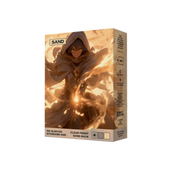 Seitenansicht sand Beige Kartenhüllen Verpackung 100er Pack, Standard Size Deck Sleeves 66x91mm für Pokémon TCG, One Piece, Flesh and Blood