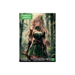 Verpackung Frontansicht grüne Yu-Gi-Oh Kartenhüllen Japanese Size 60 Stück