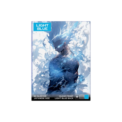 Verpackung Frontansicht hell blaue light blue Yu-Gi-Oh Kartenhüllen Japanese Size 60 Stück