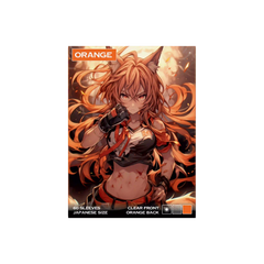 Verpackung Frontansicht orange  Yu-Gi-Oh Kartenhüllen Japanese Size 60 Stück