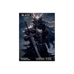 Verpackung Frontansicht schwarze black Yu-Gi-Oh Kartenhüllen Japanese Size 60 Stück