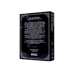 Verpackung Rückseite schwarze black Yu-Gi-Oh Sleeves Japanese Size 60 Stück mit Produktdetails