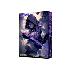 Verpackung lila purple Yu-Gi-Oh Kartenhüllen Japanese Size 60 Stück seitliche Frontansicht