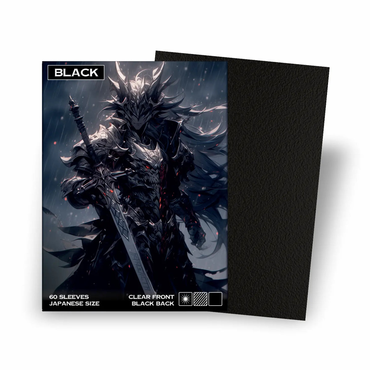 Verpackung schwarze black Yu-Gi-Oh Kartenhüllen Japanese Size 60 Stück mit einzelner Schutzhülle