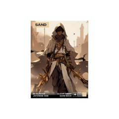 Yu-Gi-Oh Karte geschützt in sandfarbener Hülle Japanese Size Sand Beige Vorderansicht