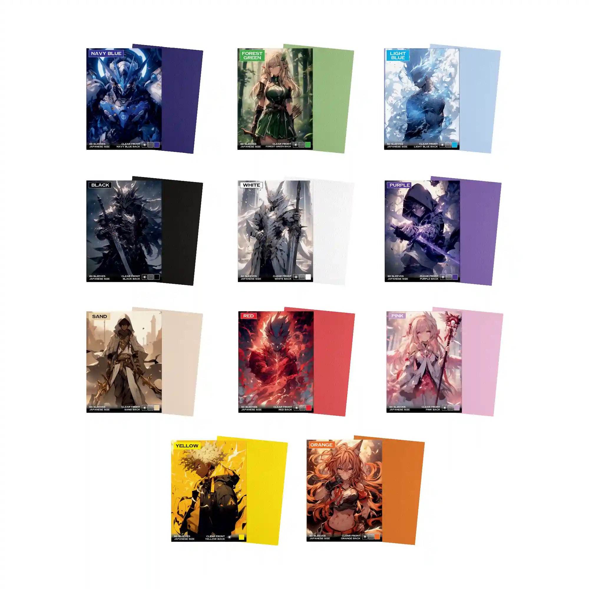 Yu-Gi-Oh Sleeves Vorteilspaket – alle 11 Farben Kartenhüllen im Bundle für TCG Spieler mit 11 % Rabatt