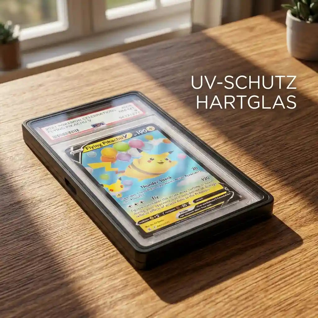 Gestapelte Slab Bumper aus Aluminium und Hartglas für Graded Cards, stapelbares Design für große Sammlungen, UV‑Schutz Schutzhülle für PSA CGC