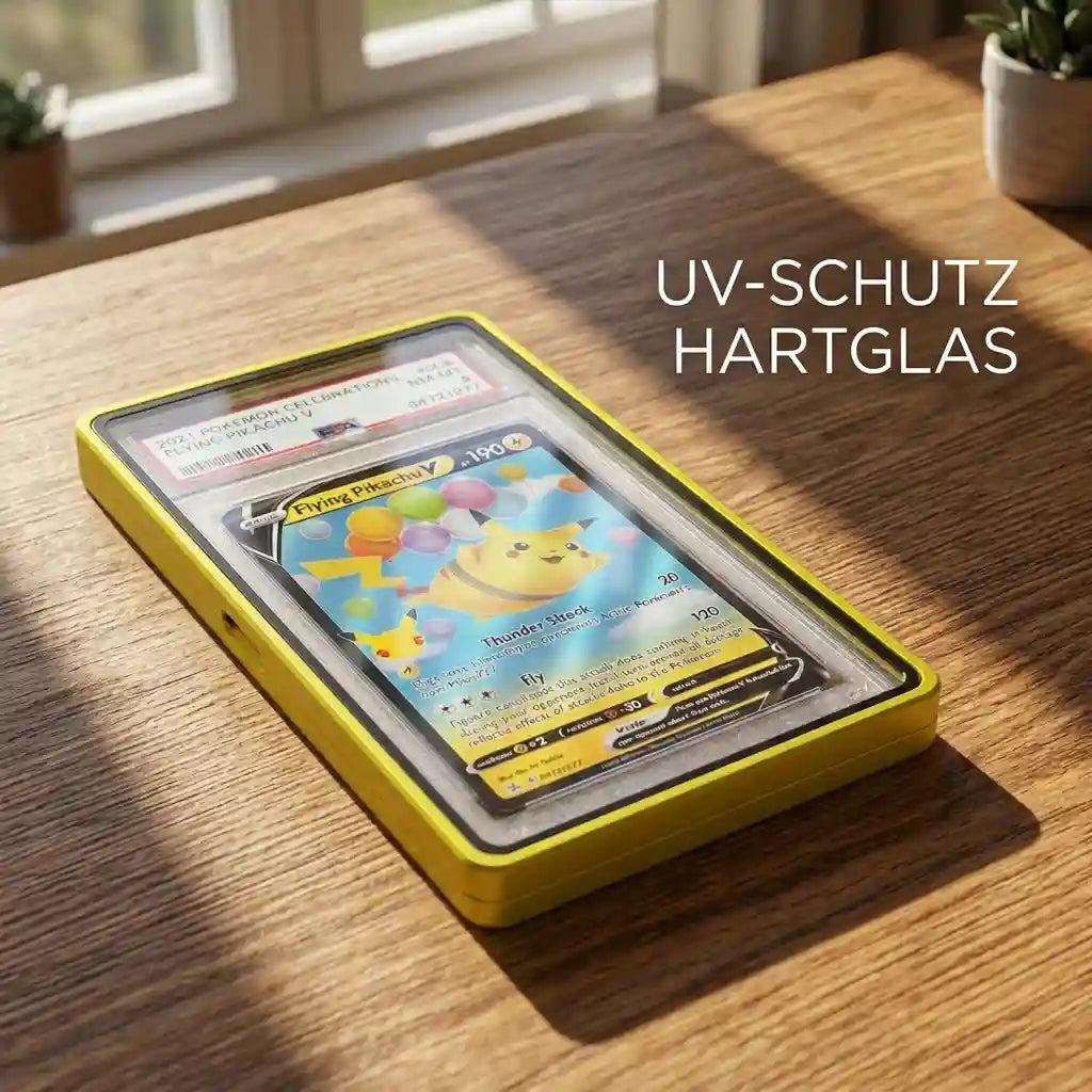 Gestapelte Slab Bumper aus Aluminium und Hartglas für Graded Cards, stapelbares Design für große Sammlungen, UV‑Schutz Schutzhülle für PSA CGC