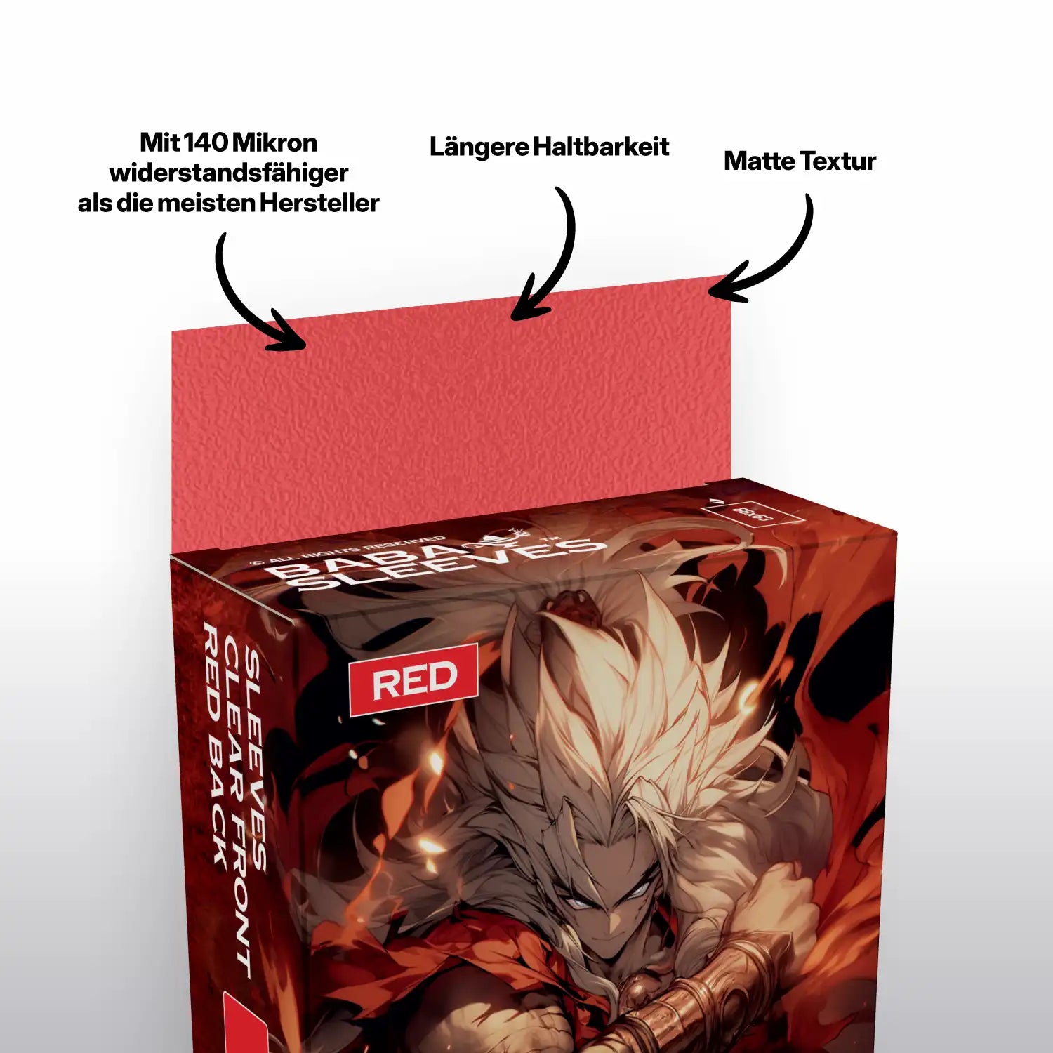 mehr schutz für meine pokemon karten, hochwertige rote kartenhüllen standard größe für sammelkarten