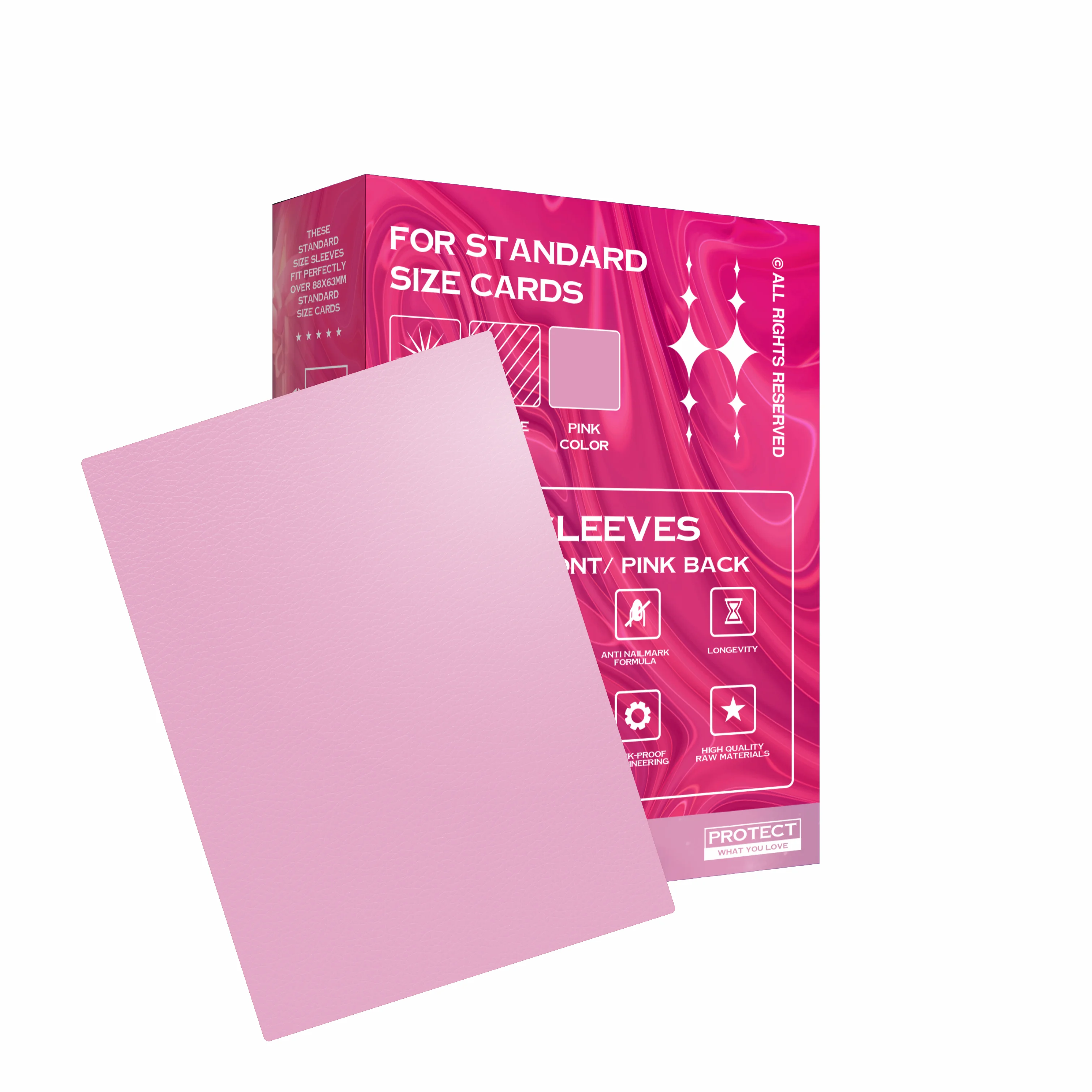 Baba Sleeves Matte Pink / Matt Pinke Hüllen Standard Size