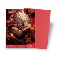 Baba Sleeves Matte Red – 100 Standard Size Rote Hüllen für Pokémon, MTG, One Piece & Riftbound (66×91 mm)