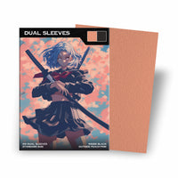 Premium Dual Sleeves Kartenhüllen Matt Pink (Peach Pink) – Standard Size | 100% Blickdicht | Turnierlegal | 100 Stück
