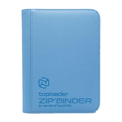 toploader binder hellblau für sammelkarten pokemon, yu-gi-oh!, one piece, magic the gathering für wertvolle karten mit toploader