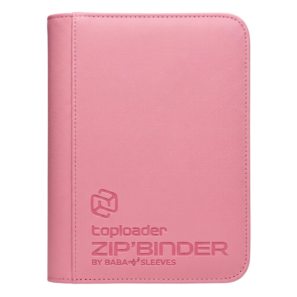 toploader-binder-9pocket-pink-stehend für alle sammlekarten rosa toploader binder pokemon