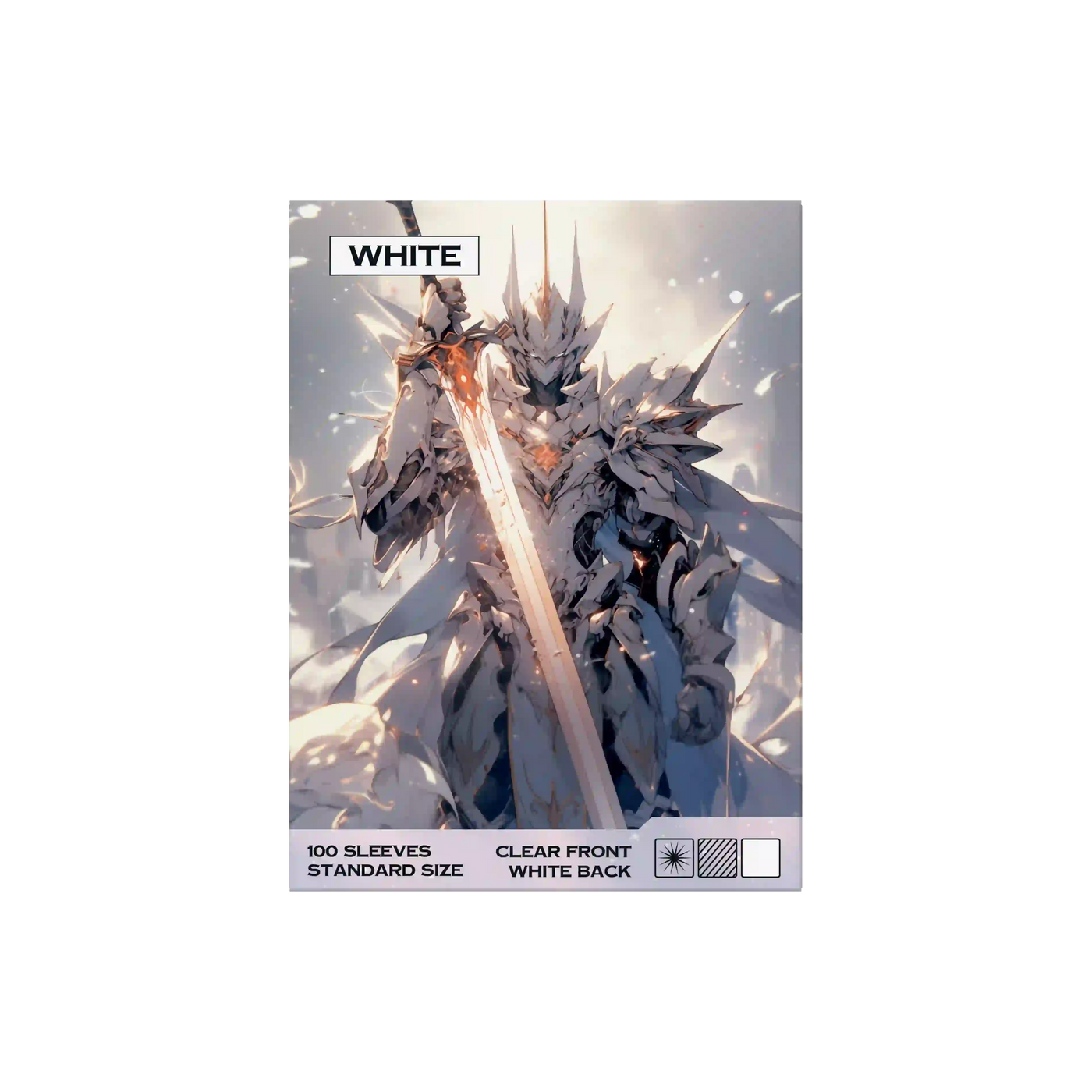 weisse Sammelkartenhüllen 100 Stück Verpackung, Trading Card Sleeves Standard Size für alle TCG Kartenspiele wie Pokémon, MTG, Lorcana