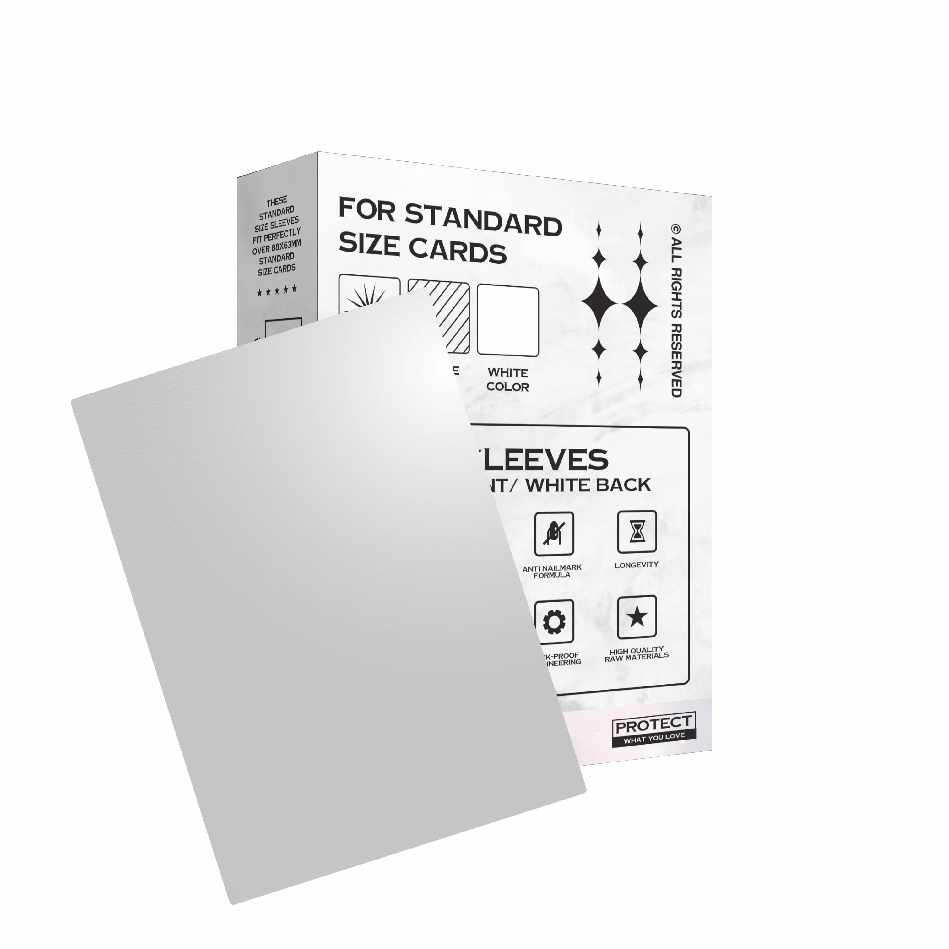 Baba Sleeves Matte White / Matt Weiße Hüllen Standard Size