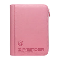 TCG Sammelkarten Binder Klein Pink für 160 Karten – 4-Pocket Sammelordner in Rosa für Pokémon, Yu-Gi-Oh!, One Piece & Magic | PU-Leder mit Reißverschluss