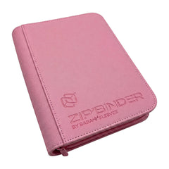 zip-binder-pink-front 4 pocket tcg binder liegend